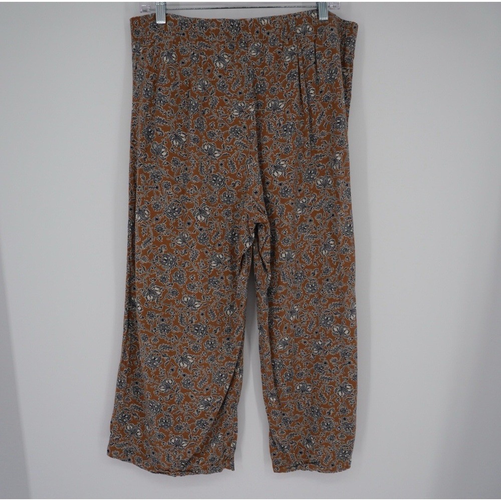 J Jill Pants Womens Large Petite Floral Wide Leg Bohemian Vacation Beach - Picture 8 of 11